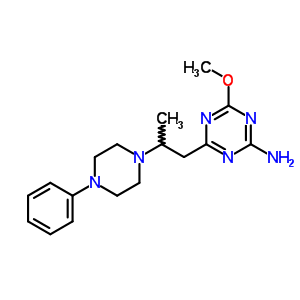 5311-10-4  4-methoxy-6-[2-(4-phenylpiperazin-1-yl)propyl]-1,3,5-triazin-2-amine