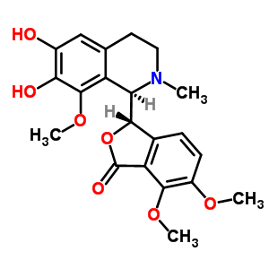 78213-27-1  (3S)-3-[(1R)-6,7-dihydroxy-8-methoxy-2-methyl-1,2,3,4-tetrahydroisoquinolin-1-yl]-6,7-dimethoxy-2-benzofuran-1(3H)-one