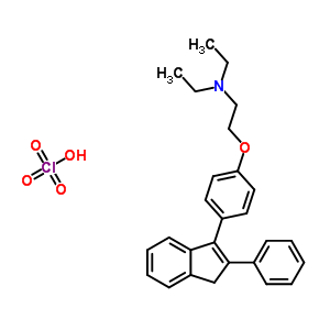 914-53-4  N,N-diethyl-2-[4-(2-fenyl-1H-inden-3-yl)fenoxy]ethanamine perchloraat (1:1)