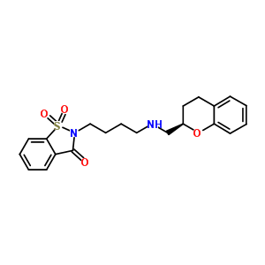 144980-29-0  2-(4-{[(2R)-3,4-dihydro-2H-chromen-2-ylmethyl]amino}butyl)-1,2-benzothiazol-3(2H)-one 1,1-dioxide