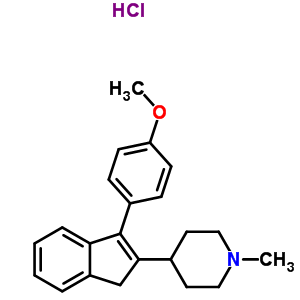 20845-63-0  4-[3-(4-methoxyphenyl)-1H-inden-2-yl]-1-methylpiperidine hydrochloride (1:1)