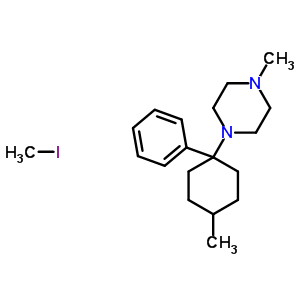 21602-29-9  1-methyl-4-(4-methyl-1-phenylcyclohexyl)piperazine - iodomethane (1:1)