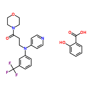 21937-24-6  2-hydroxybenzoic acid - 1-(morpholin-4-yl)-3-{pyridin-4-yl[3-(trifluoromethyl)phenyl]amino}propan-1-one (1:1)