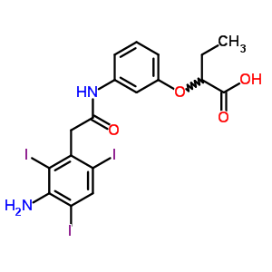 22708-55-0  2-(3-{[(3-amino-2,4,6-triiodophenyl)acetyl]amino}phenoxy)butanoic acid