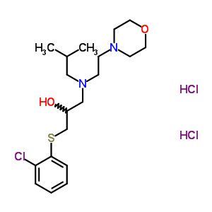 22820-26-4  1-[(2-chlorophenyl)sulfanyl]-3-{(2-methylpropyl)[2-(morpholin-4-yl)ethyl]amino}propan-2-ol dihydrochloride