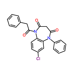 24826-64-0  7-chloro-5-phenyl-1-(phenylacetyl)-1H-1,5-benzodiazepine-2,4(3H,5H)-dione