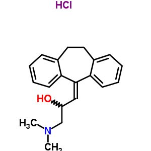 27448-06-2  1-(10,11-dihydro-5H-dibenzo[a,d][7]annulen-5-ylidene)-3-(dimethylamino)propan-2-ol hydrochloride (1:1)
