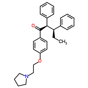 31301-18-5  (2R,3S)-2,3-diphenyl-1-{4-[2-(pyrrolidin-1-yl)ethoxy]phenyl}pentan-1-one
