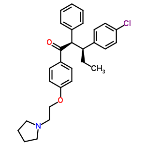 31301-19-6  (2R,3S)-3-(4-chlorophenyl)-2-phenyl-1-{4-[2-(pyrrolidin-1-yl)ethoxy]phenyl}pentan-1-one