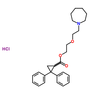 37124-21-3  2-[2-(azepan-1-yl)ethoxy]ethyl 2,2-diphenylcyclopropanecarboxylate hydrochloride (1:1)