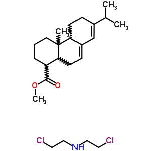 38234-11-6  methyl 4a-methyl-7-(propan-2-yl)-1,2,3,4,4a,4b,5,6,10,10a-decahydrophenanthrene-1-carboxylate - 2-chloro-N-(2-chloroethyl)ethanamine (1:1)