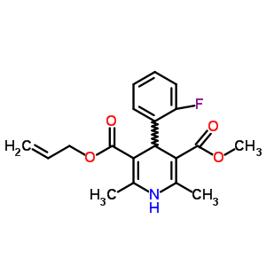 39562-67-9  methyl prop-2-en-1-yl 4-(2-fluorophenyl)-2,6-dimethyl-1,4-dihydropyridine-3,5-dicarboxylate