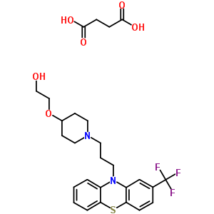 40255-58-1  2-[(1-{3-[2-(trifluoromethyl)-10H-phenothiazin-10-yl]propyl}piperidin-4-yl)oxy]ethanol butanedioate (1:1)