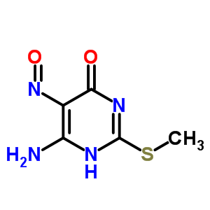 43005-49-8  6-amino-2-(methylsulfanyl)-5-nitrosopyrimidin-4(1H)-one