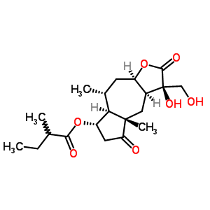 51292-61-6  (3R,3aS,4aS,7S,7aS,8R,9aR)-3-hydroxy-3-(hydroxymethyl)-4a,8-dimethyl-2,5-dioxododecahydroazuleno[6,5-b]furan-7-yl 2-methylbutanoate