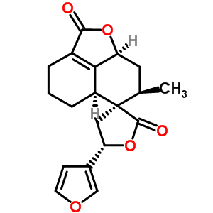 51918-98-0  (3R,5S,5a'S,7'R,8a'S)-5-(furan-3-yl)-7'-methyl-3',4,5,5',5a',7',8',8a'-octahydrospiro[furan-3,6'-naphtho[1,8-bc]furan]-2,2'(4'H)-dione