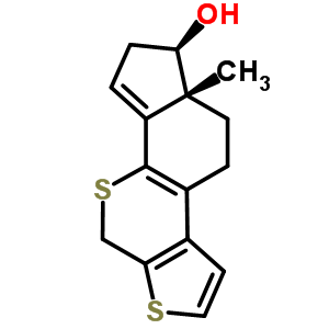 77255-07-3  (5aR,6R)-5a-methyl-4,5,5a,6,7,10-hexahydrocyclopenta[h]thieno[2,3-c]thiochromen-6-ol