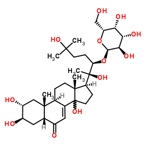 81655-86-9  (2alpha,3beta,5beta,14xi,22R)-2,3,14,20,25-pentahydroxy-6-oxocholest-7-en-22-yl alpha-D-galactopyranoside