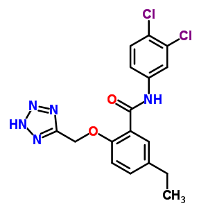24024-09-7  N-(3,4-dichlorophenyl)-5-ethyl-2-(2H-tetrazol-5-ylmethoxy)benzamide