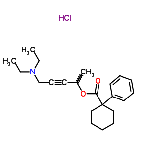 24642-38-4  5-(diethylamino)pent-3-yn-2-yl 1-phenylcyclohexanecarboxylate hydrochloride (1:1)