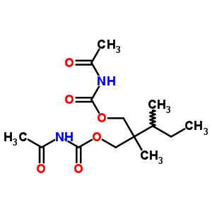 25648-85-5  2-{[(acetylcarbamoyl)oxy]methyl}-2,3-dimethylpentyl acetylcarbamate (non-preferred name)