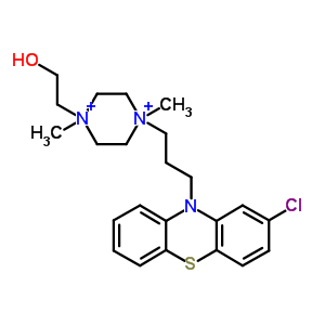 26718-20-7  1-[3-(2-chloro-10H-phenothiazin-10-yl)propyl]-4-(2-hydroxyethyl)-1,4-dimethylpiperazinediium diiodide