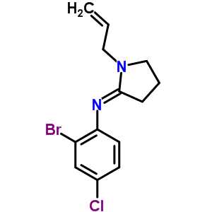 27033-99-4  2-bromo-4-chloro-N-[(2E)-1-(prop-2-en-1-yl)pyrrolidin-2-ylidene]aniline