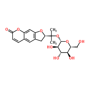27497-13-8;495-30-7  2-[(2S)-7-oxo-2,3-dihydro-7H-furo[3,2-g]chromen-2-yl]propan-2-yl beta-D-glucopyranoside