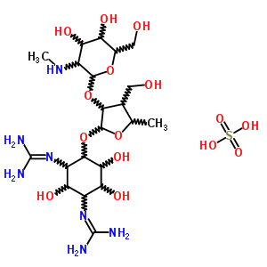 26086-49-7;34520-86-0  2,2'-[4-({3,5-dideoxy-2-O-[2-deoxy-2-(methylamino)hexopyranosyl]-3-(hydroxymethyl)pentofuranosyl}oxy)-2,5,6-trihydroxycyclohexane-1,3-diyl]diguanidine