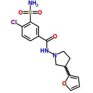 34546-89-9  4-chloro-N-[3-(furan-2-yl)pyrrolidin-1-yl]-3-sulfamoylbenzamide