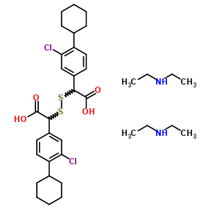 36612-28-9  2,2'-disulfanediylbis[(3-chloro-4-cyclohexylphenyl)acetic acid] - N-ethylethanamine (1:2)