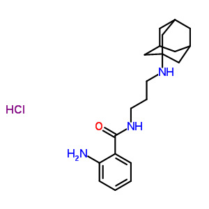 37533-62-3  2-amino-N-[3-(tricyclo[3.3.1.1~3,7~]dec-1-ylamino)propyl]benzamide hydrochloride (1:1)