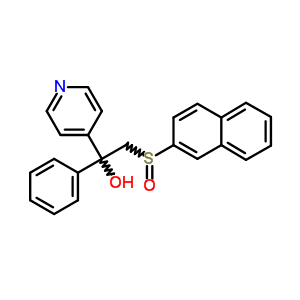 38226-57-2  2-(naphthalen-2-ylsulfinyl)-1-phenyl-1-(pyridin-4-yl)ethanol