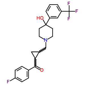 39757-59-0  (4-fluorophenyl)[2-({4-hydroxy-4-[3-(trifluoromethyl)phenyl]piperidin-1-yl}methyl)cyclopropyl]methanone