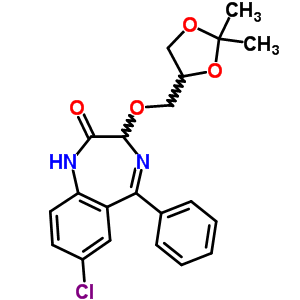 41006-73-9  7-chloro-3-[(2,2-dimethyl-1,3-dioxolan-4-yl)methoxy]-5-phenyl-1,3-dihydro-2H-1,4-benzodiazepin-2-one
