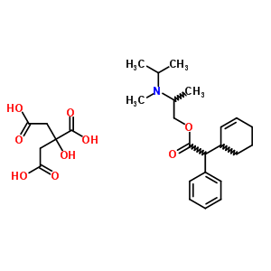 5402-42-6  2-[methyl(propan-2-yl)amino]propyl cyclohex-2-en-1-yl(phenyl)acetate 2-hydroxypropane-1,2,3-tricarboxylate (1:1)