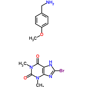 7357-07-5  8-bromo-1,3-dimethyl-3,7-dihydro-1H-purine-2,6-dione - 1-(4-methoxyphenyl)methanamine (1:1)
