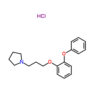 24591-46-6  1-[3-(2-phenoxyphenoxy)propyl]pyrrolidine hydrochloride (1:1)