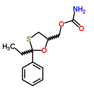 24606-91-5  (2-ethyl-2-phenyl-1,3-oxathiolan-5-yl)methyl carbamate