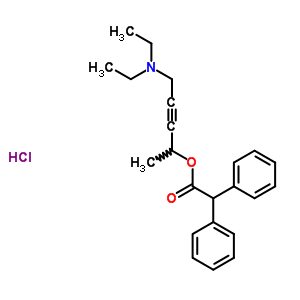 24642-43-1  5-(diethylamino)pent-3-yn-2-yl diphenylacetate hydrochloride (1:1)