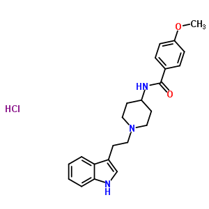 26844-15-5  N-{1-[2-(1H-indol-3-yl)ethyl]piperidin-4-yl}-4-methoxybenzamide hydrochloride (1:1)