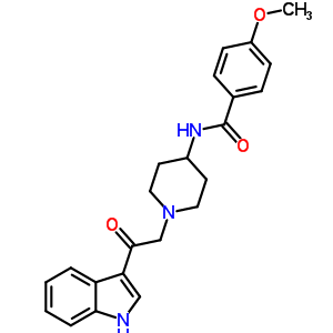 26844-51-9  N-{1-[2-(1H-indol-3-yl)-2-oxoethyl]piperidin-4-yl}-4-methoxybenzamide