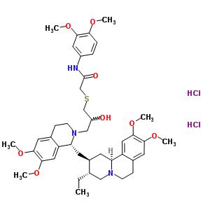26987-98-4  N-(3,4-dimethoxyphenyl)-2-{[2-hydroxy-3-(6',7',10,11-tetramethoxyemetan-2'-yl)propyl]sulfanyl}acetamide dihydrochloride