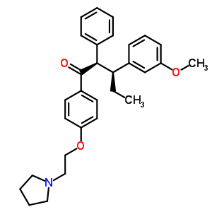 33249-16-0  (2R,3S)-3-(3-methoxyphenyl)-2-phenyl-1-{4-[2-(pyrrolidin-1-yl)ethoxy]phenyl}pentan-1-one