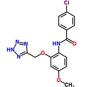 35422-17-4  4-chloro-N-[4-methoxy-2-(2H-tetrazol-5-ylmethoxy)phenyl]benzamide