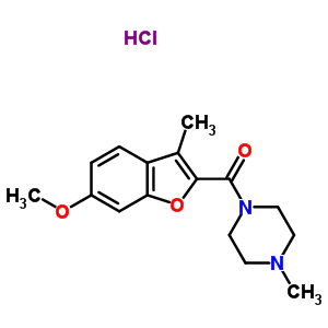 35689-00-0  (6-methoxy-3-methyl-1-benzofuran-2-yl)(4-methylpiperazin-1-yl)methanone hydrochloride (1:1)