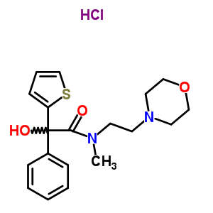 37109-12-9  2-hydroxy-N-methyl-N-[2-(morpholin-4-yl)ethyl]-2-phenyl-2-(thiophen-2-yl)acetamide hydrochloride (1:1)