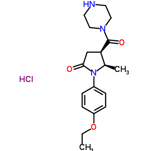 38160-27-9  (4R,5R)-1-(4-ethoxyphenyl)-5-methyl-4-(piperazin-1-ylcarbonyl)pyrrolidin-2-one hydrochloride (1:1)