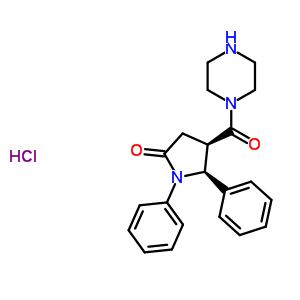 38160-37-1  (4R,5S)-1,5-diphenyl-4-(piperazin-1-ylcarbonyl)pyrrolidin-2-one hydrochloride (1:1)