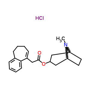 40494-45-9  8-methyl-8-azabicyclo[3.2.1]oct-3-yl 6,7-dihydro-5H-benzo[7]annulen-9-ylacetate hydrochloride (1:1)
